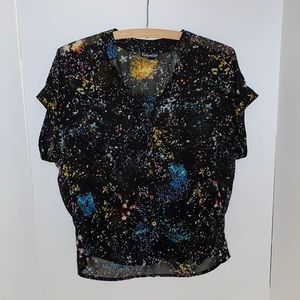 Sheer Button Up Blouse